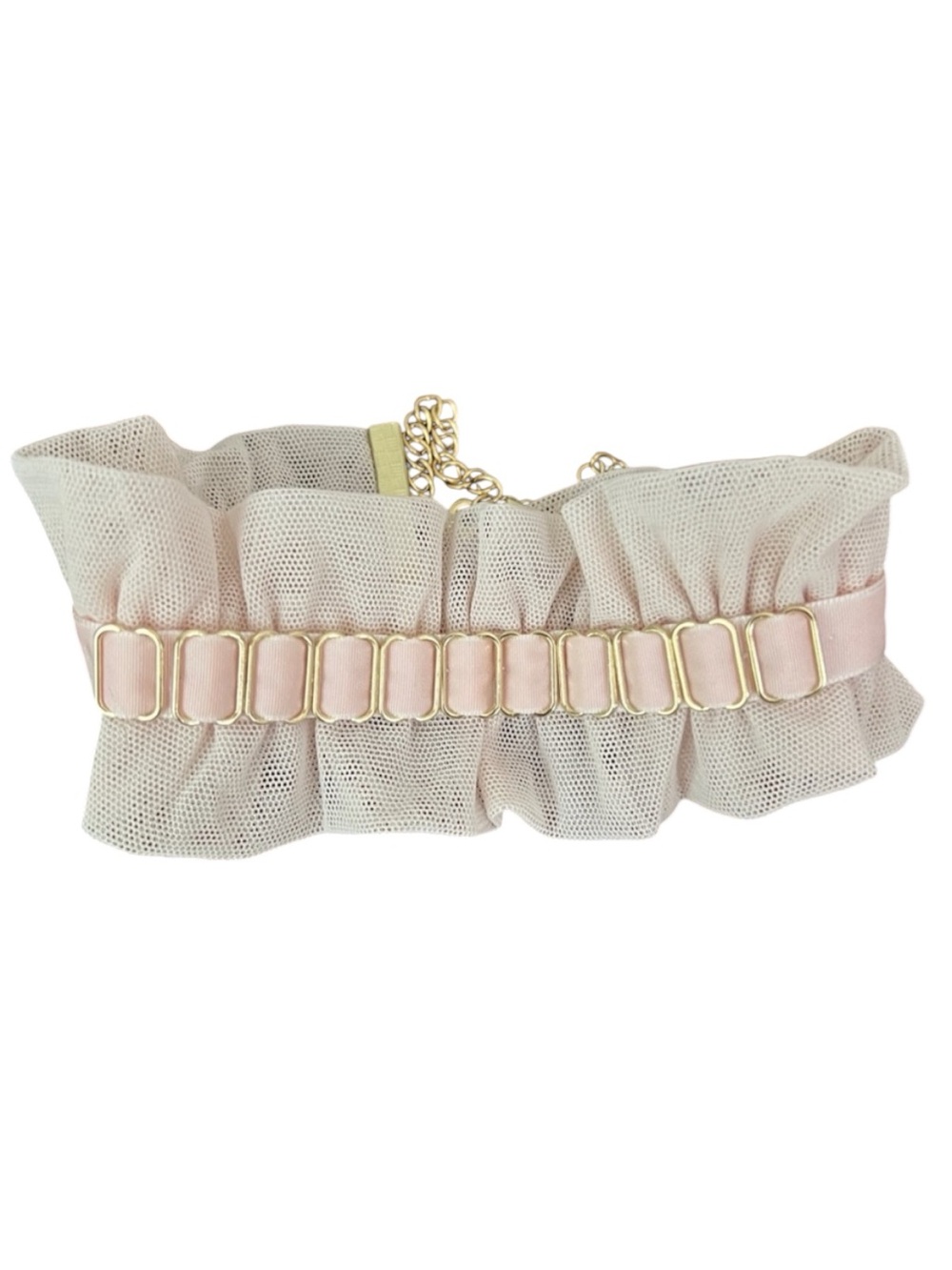 Ettika Pink Ruffle Choker